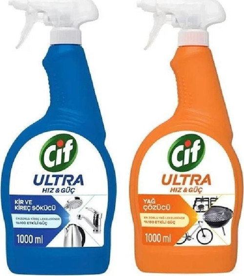 Sprey Mutfak 1000 Ml + Cif Banyo 1000 Ml