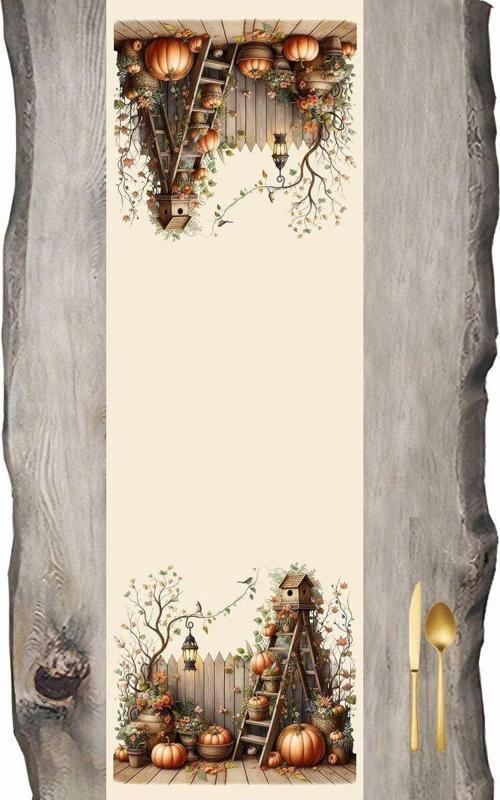 Sonbahar Serisi Balkabakları - Balkabağı Ranır- Runner 45 X 140 Cm