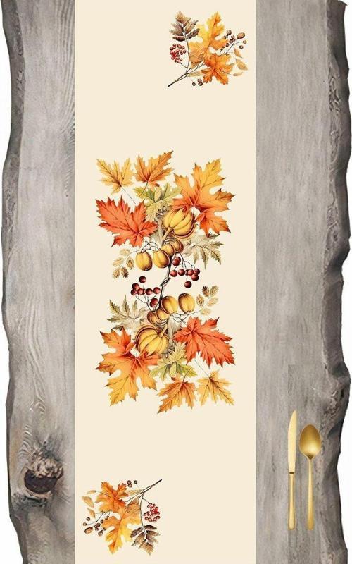 Sonbahar Serisi Balkabakları - Balkabağı Ranır- Runner 45 X 140 Cm