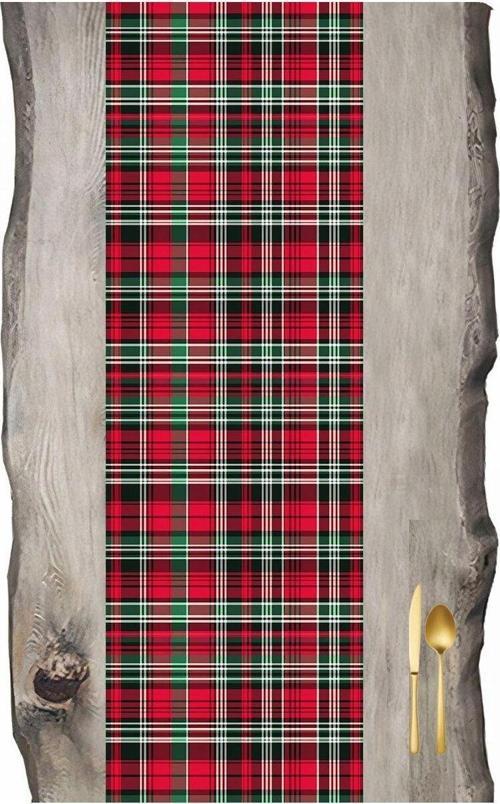 Christmas Yılbaşı İskoç Model Ekose - Gingham Ranır - Runner
