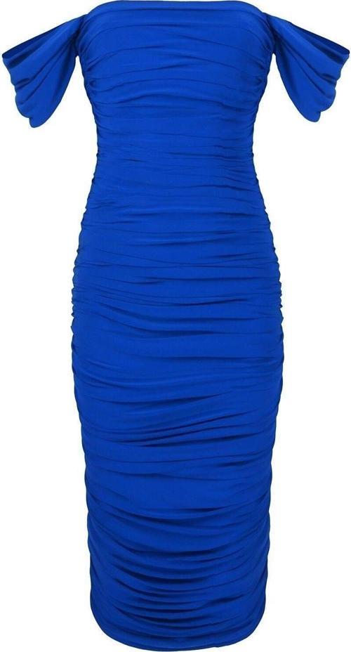 Kadın Drapeli Düşük Omuzlu Abiye Elbise