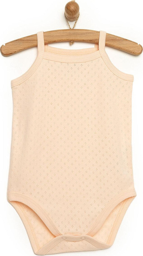 HelloBaby Jakarlı İp Askılı Body Kız Bebek