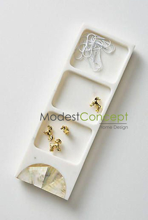 Doğal Mermer Takı Düzenleyici, Takı Kutusu, Organizer