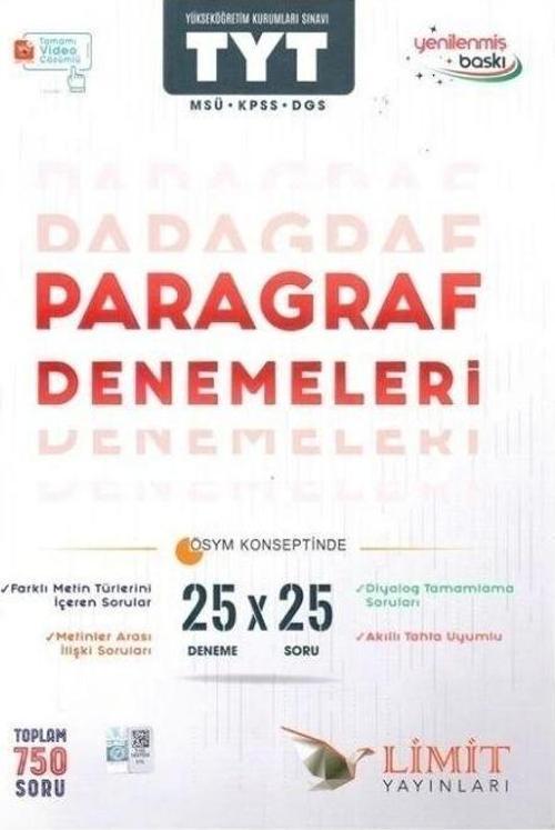 LİMİT TYT KORONOMETRE PARAGRAF DENEMELERİ