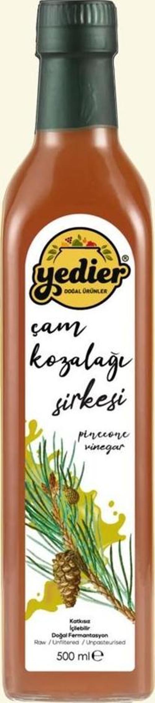İçilebilir Doğal Fermantasyon Katkısız Çam Kozalağı Sirkesi 500ml 