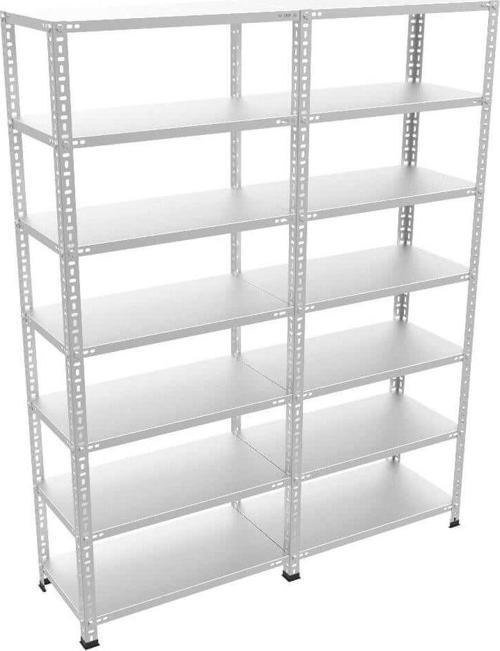 7 Katlı Duble Galvaniz Çelik Raf. Depo, Arşiv, Dosya Rafı 0.70 Mm
