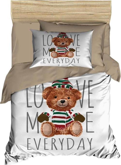 Dijital Baskılı 3d Pamuklu Yenidoğan Bebek Nevresim Takımı Love Me Everyday