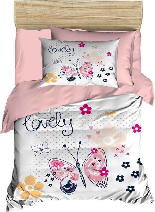 Dijital Baskılı 3d Pamuklu Yenidoğan Bebek Nevresim Takımı Lovely Butterfly