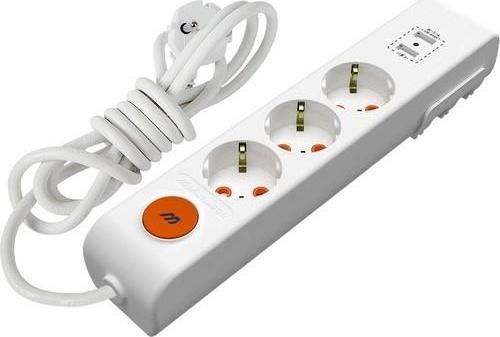 Ritech 3'lü Usb Topraklı Priz Ç.Kor.2mt