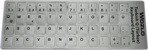 Türkçe Q Klavye Etiketi Laptop PC Sticker