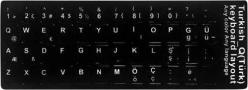 Türkçe Q Klavye Etiketi Laptop PC Sticker