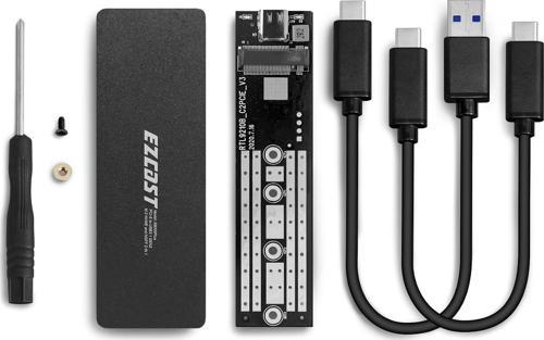 Ezcast M.2 NVME SSD DESTEKLİ USB 3.1 TYPE-C SSD HARDDISK KUTUSU SABİT SÜRÜCÜ MUHAFAZASI