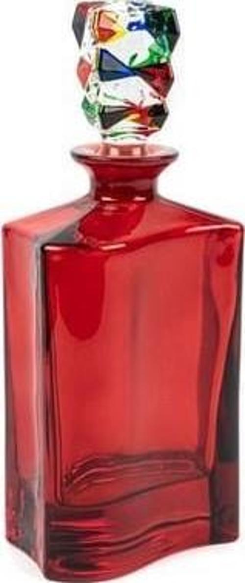 Kırmızı Renkli Cam Şişe 30Cm 800Ml P091.331962