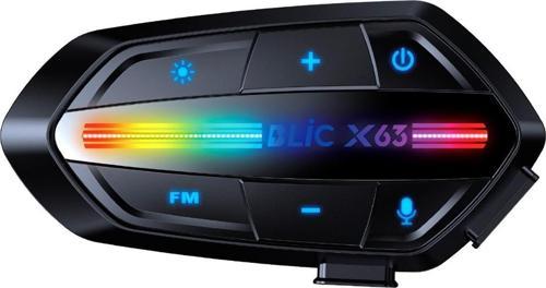 X63 Motosiklet Kask Kulaklık Intercom Işıklı Motorsiklet Interkom 5.3