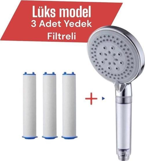 3 Adet Yedek Filtreli Lüks Model Duş Başlığı (Yeni Model)