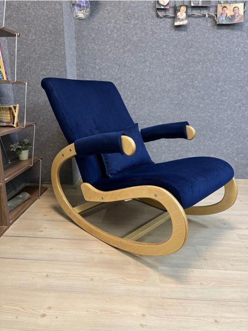 Salvador Naturel Fitilli Lacivert Sallanan Sandalye Dinlenme Koltuğu Anneler Günü Hediyesi