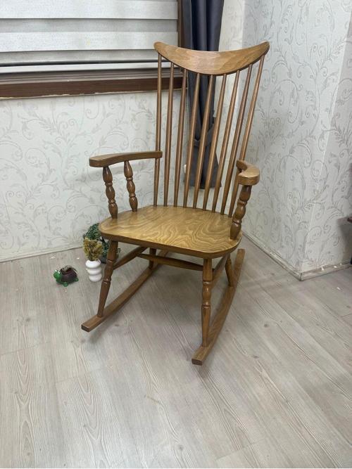 Teksas Açık Ceviz Sallanan Sandalye