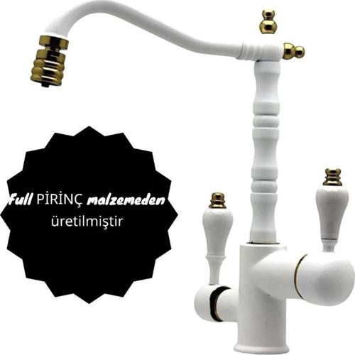 Nostalji Serisi Beyaz Arıtmalı Mutfak Bataryası