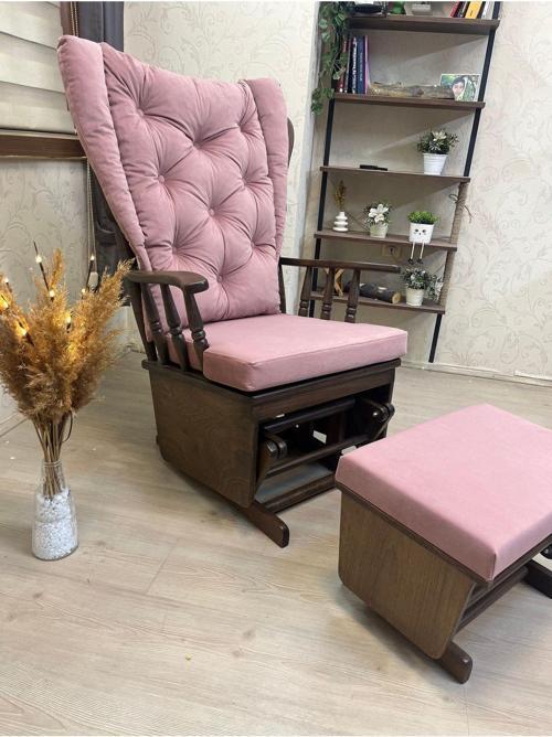 Mama Puflu Pembe Sallanan Sandalye Sallanan Koltuk Emzirme Koltuğu