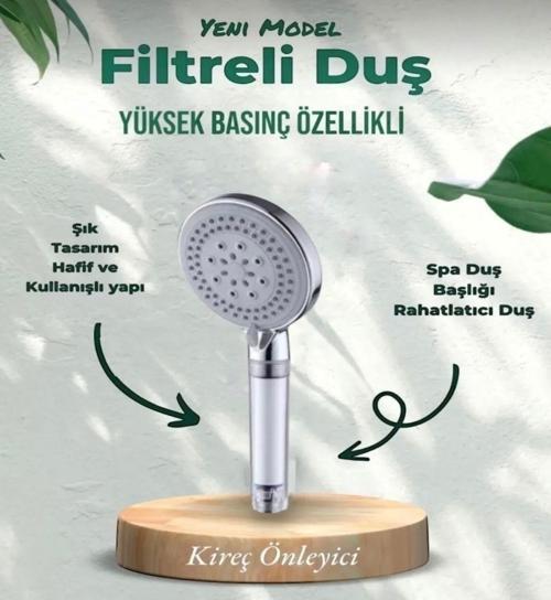 Yeni Model Filtreli Kireç Önleyici Duş Başlığı Lüks Model