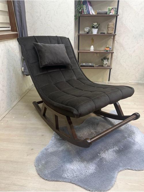 Miskin Ceviz Acı Kahve Ahşap Sallanan Sandalye Dinlenme Emzirme Baba Tv Okuma