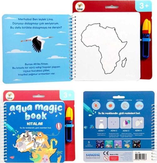 Sihirli Boyama Kitabı Aqua Magic Book Kıtalar Tfl-1001
