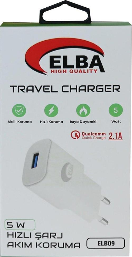 Elb09 5W 2.1A Hızlı Şarj Akıllı Koruma Usb Ev Şarj Cihazı Kafası