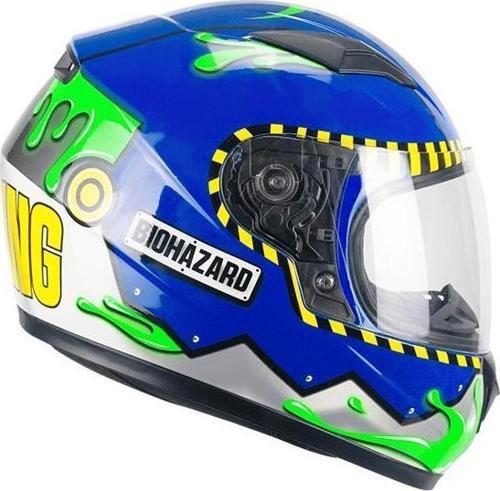 265R LUCKY BIO ÇOCUK KAPALI MOTOSİKLET KASKI Renkli / YXL
