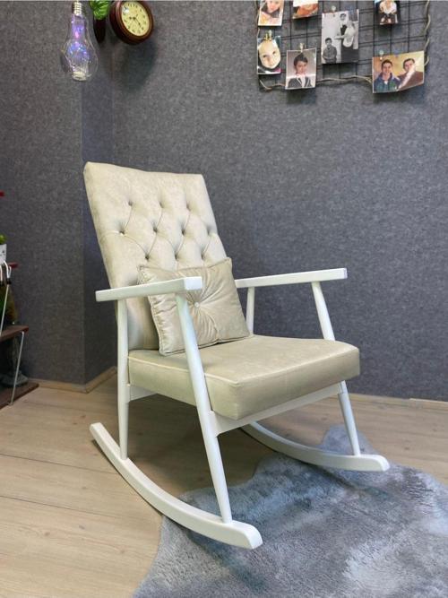 Trend Lake Krem Kapitoneli Sallanan Sandalye Dinlenme Emzirme Baba Tv Okuma Koltuğu Berjer