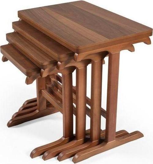 Ahşap 4Lü T Zigon Sehpa