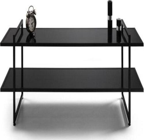 Zuma Metal Siyah Camlı Tv Sehpası 40X100 CM