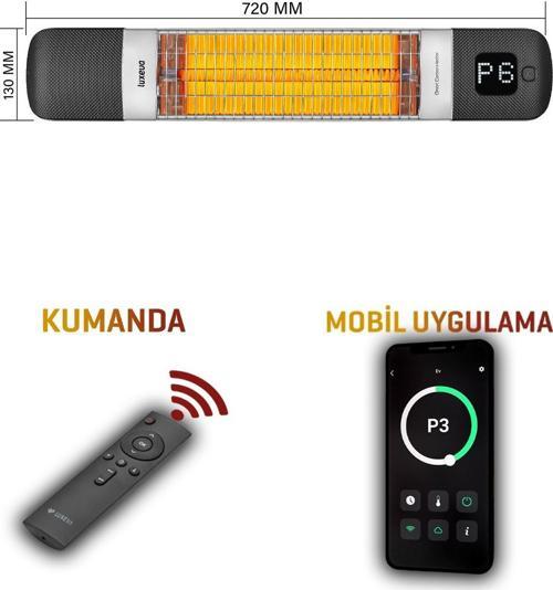 Duvar Tipi Akıllı Ip55 Su Geçirmez Banyo Elektrikli Isıtıcı 1200w Dış Mekan Ve Açık Alan Isıtıcı