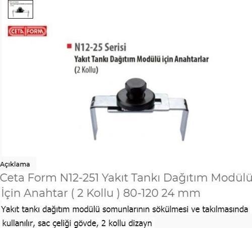 N12-251 Yakıt Tankı Dağıtım Modülü Için Anahtar 2 Kol