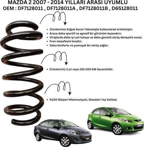2007-2014 Mazda 2 İçin Standart Yay ST119051R - 2 Adet Arka Helezon Yay Takımı
