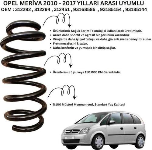 2010-2017 Opel Meriva İçin Standart Yay ST124518F - 2 Adet Ön Helezon Yay Takımı
