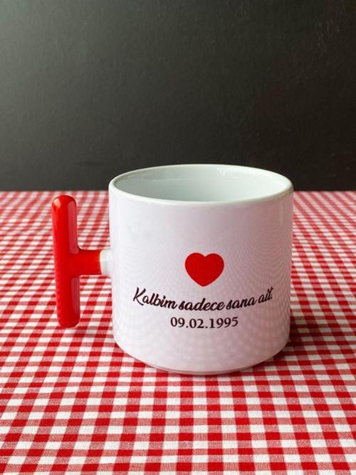 Kişiye Özel Romantik Kupa, Sevgiliye Hediye, Sevgililer Günü, Porselen T Kupa