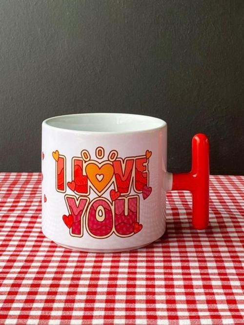 I Love You Kupası, Sevgiliye Hediye, Sevgililer Günü,  Porselen Kupa