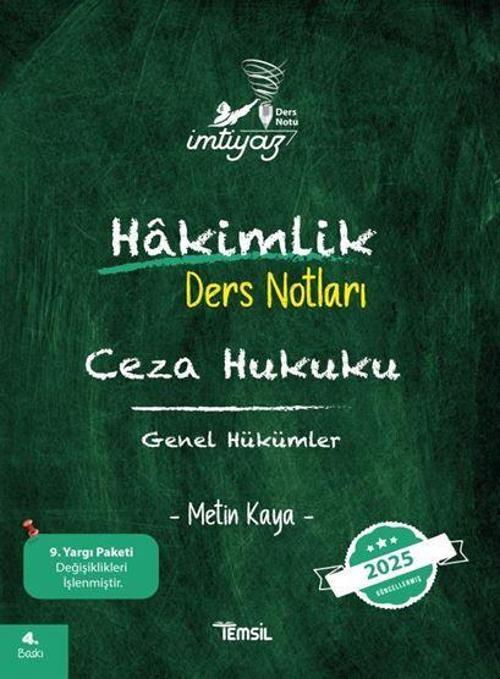 İmtiyaz Ceza Hukuku Genel Hükümler Hakimlik Ders Notları