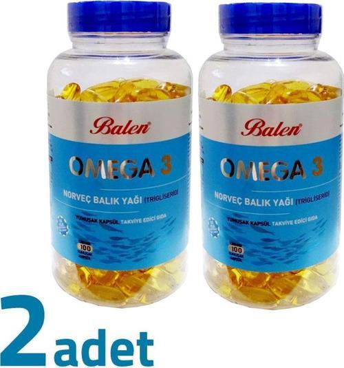 Omega 3 Norveç Balık Yağı (Trigliserid) 1380MG x 100 Yumuşak Kapsül x 2 Kutu
