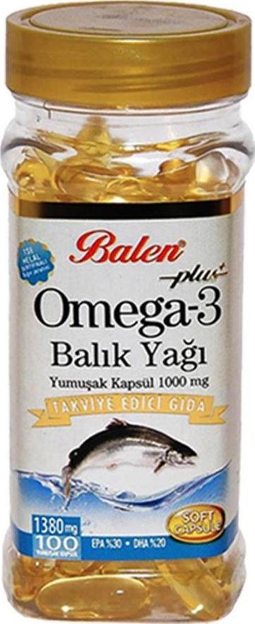 Plus+ Omega3 Balık Yağı Yumuşak Kapsül 1380mg x 100 Kapsül