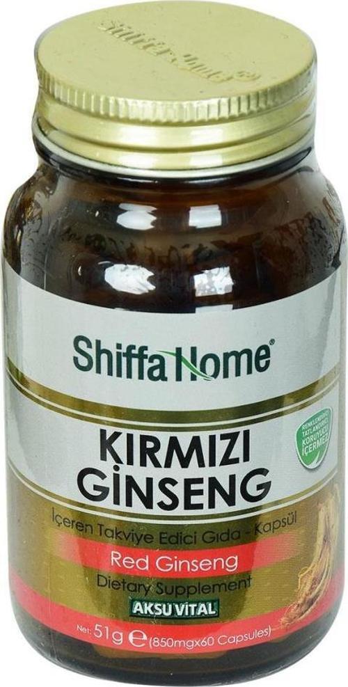 Shiffa Home Kırmızı Ginseng Diyet Takviyesi 850 Mg x 60 Kapsül