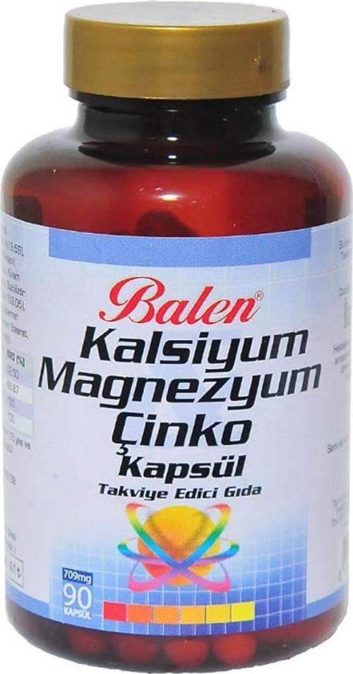Kalsiyum Magnezyum Çinko Kapsülü Takviye Gıda 709mg 90Adet