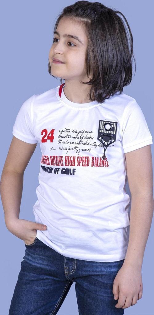 Erkek Çocuk Baskılı Arma Detaylı Tişört 