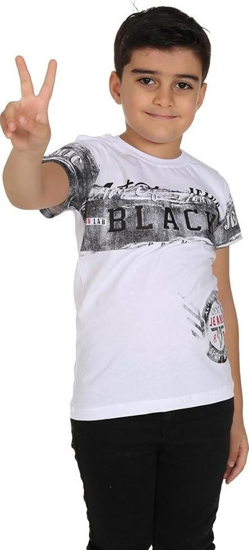 Toontoy Erkek Çocuk T-Shirt Black Baskılı