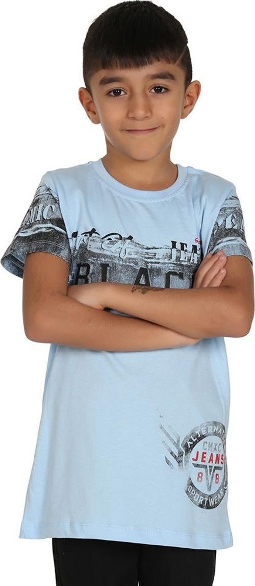 Toontoy Erkek Çocuk T-Shirt Black Baskılı
