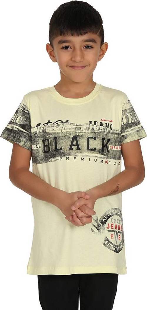 Toontoy Erkek Çocuk T-Shirt Black Baskılı