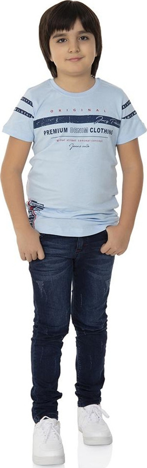 Toontoy Erkek Çocuk T-Shirt Ön Ve Kol Baskı