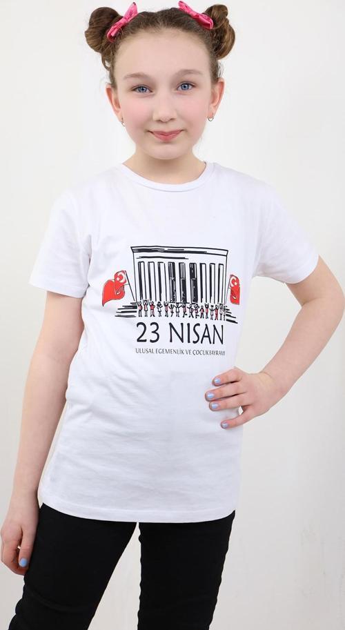 Toontoy Unisex Çocuk 23 Nisan Baskılı Tişört