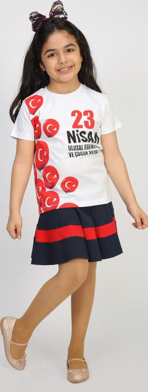 Toontoy Unisex Çocuk 23 Nisan Baskılı Tişört