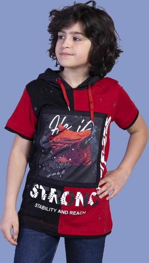 Toontoy Erkek Çocuk Garni Detaylı Baskılı Tişört